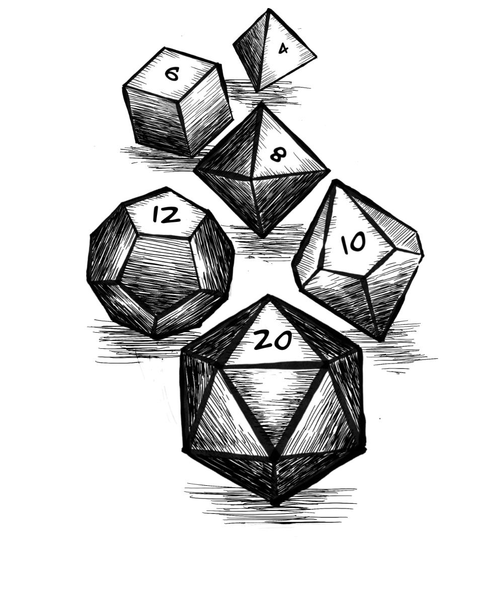 Exploding Abstract Dice Drawing AS – Exploding Dice - Wallhalla Games
